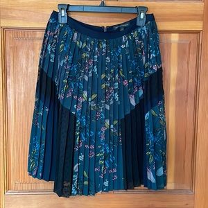 Floral and Swiss dot mixed pattern skirt